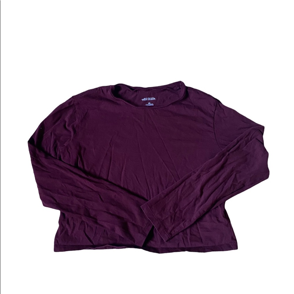 WILD FABLE - TARGET Burgundy long sleeve cropped